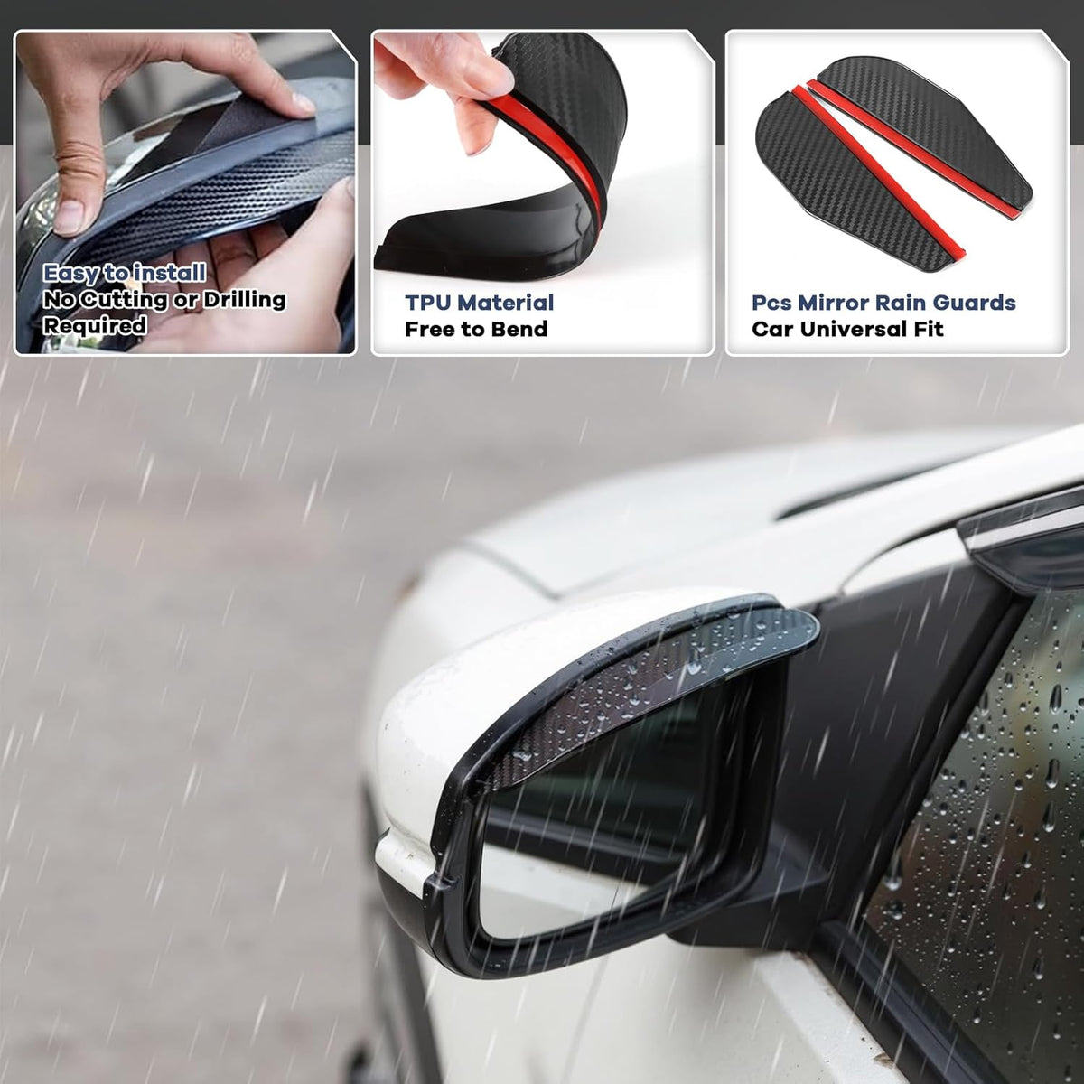 in Channel Auto Rain Guards Fit for 2011-2016 Impreza Hatchback, 2013-2015 Subaru XV CrossTrek, 2016-2017 CrossTrek, Durable Wind Deflector Vent Window Visor Shade, 4PCS