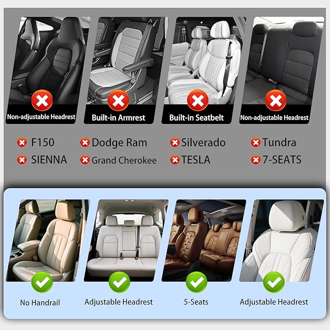 Full Coverage Faux Leather Car Seat Covers Full Set,Automotive Seat Covers for Cars,SUVs Pick-up Truck, Car Seat Cushion, Wine Red Seat Covers,Front Seat Cover,Car Seat Protector