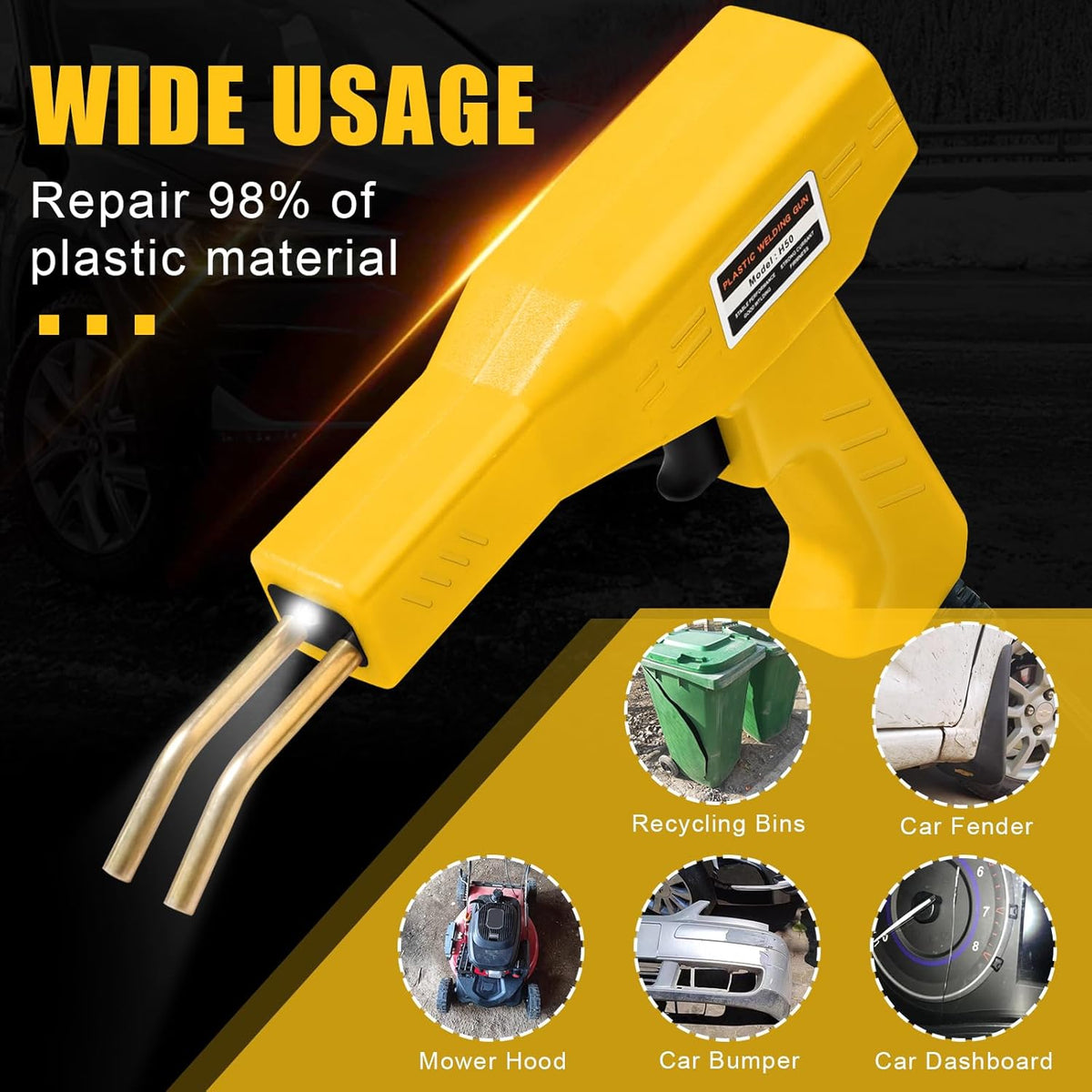ATOLS Plastic Welder, 1000PCS Staples, Plastic Welding Kit, Hot Stapler Kit, Plastic Welder Gun Kit, Car Bumper Repair Kit, Plastic Repair Kit