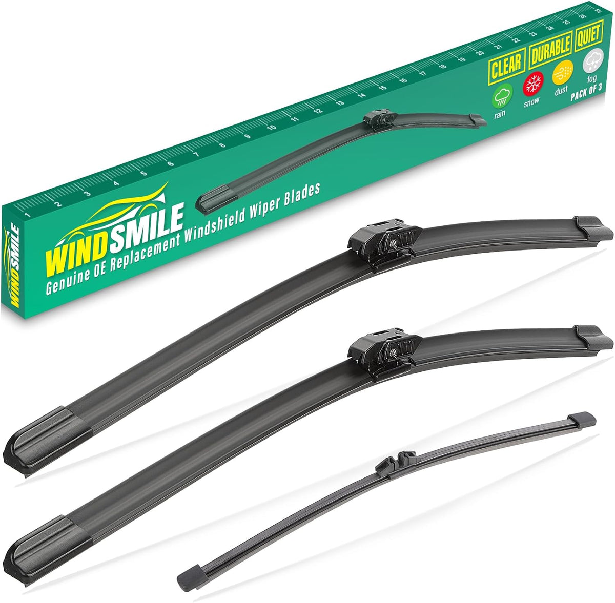 23" 21" 10" Windshield Wiper Blades Replacement for Mini Cooper Countryman 2017 2018 2019 2020 2021 2022 2023 BMW Mini Country Man SUV F60 Premium Front Rear Wipers Set - OEM Quality (Pack of 3)