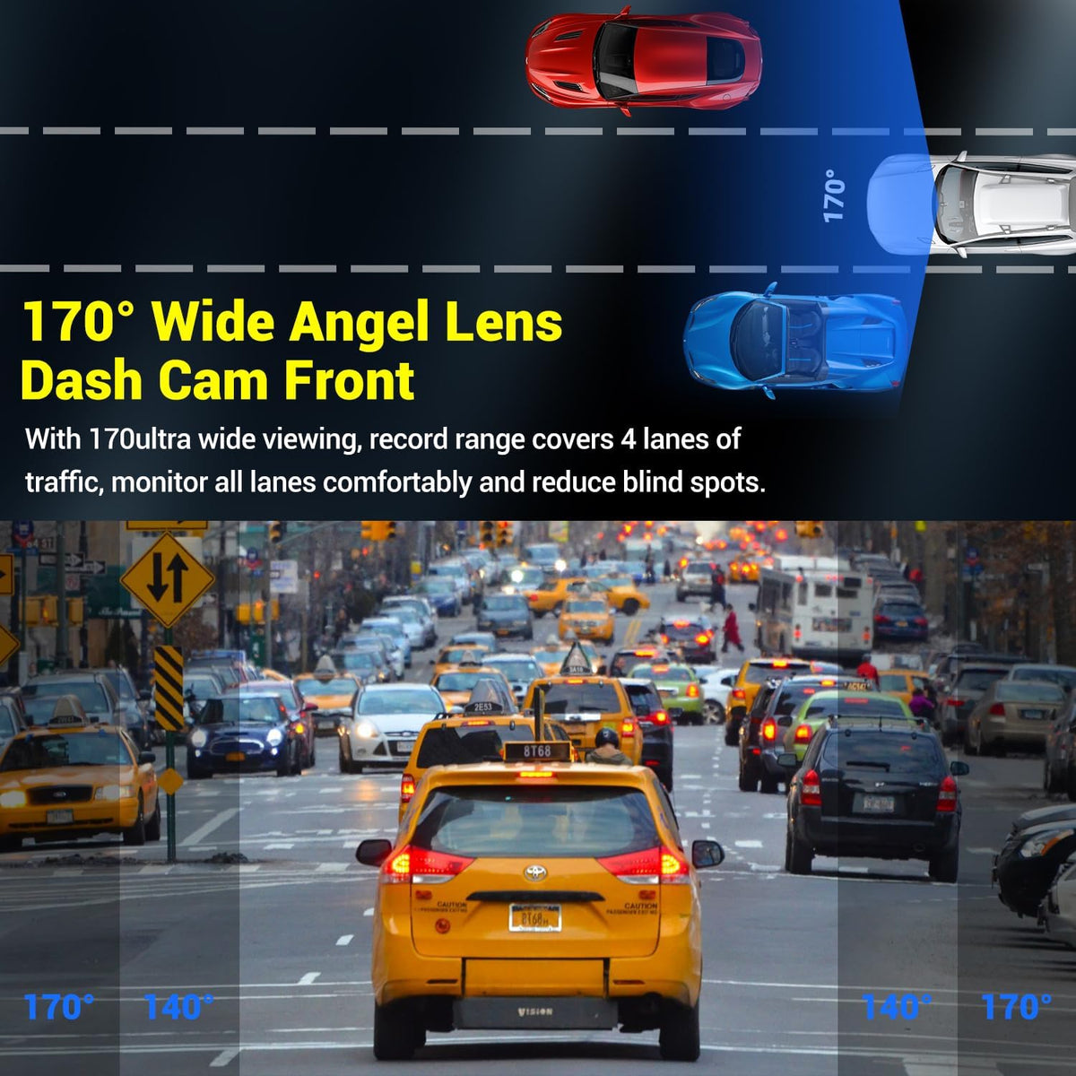 Dash Cam, Dash Camera for Cars 1080P FHD Dashcam DVR Car Camera Dash Cam Front W/ 32GB Card,Night Vision,170°Wide Angle 3”IPS Screen Dash Camera Loop Recording G-Sensor Motion Detection Parking Mode
