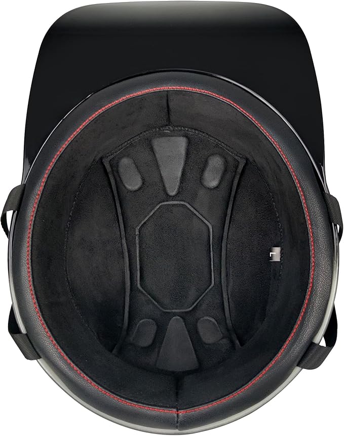 Adult Unisex Black Half Motorcycle Helmet, DOT Approved, for Chopper Moped Scooter Motorbike Electric