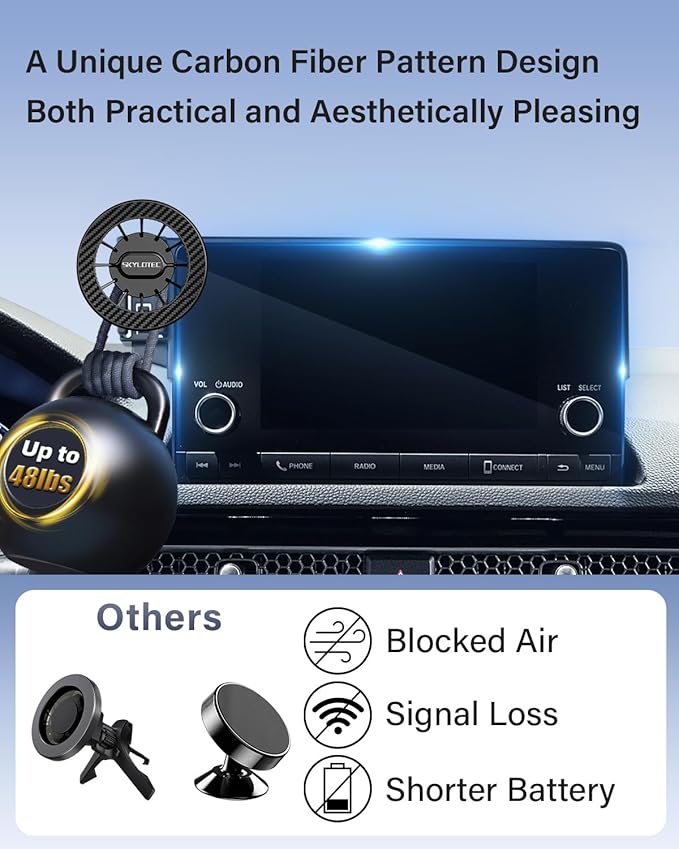 Phone Mount for 2022-2025 Chevrolet Chevy Silverado 1500/GMC Sierra Accessories 13.4-inch Screen Fixed Clip, Automobile Cradles Magnetic Phone Holder Compatible with MagSafe, Magnets Cell Phone Base