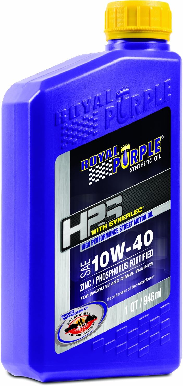 Royal Purple 32140 HPS 10W-40 High Performance Street Synthetic Motor Oil with Synerlec - 12 Quart