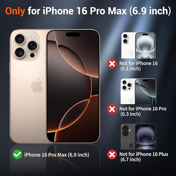 SUPFINE Magnetic for iPhone 16 Pro Max Case (Compatible with MagSafe) (Military Grade Drop Protection) Slim Translucent Matte Shockproof with Anti-Fingerprint Phone Case, Wine Red
