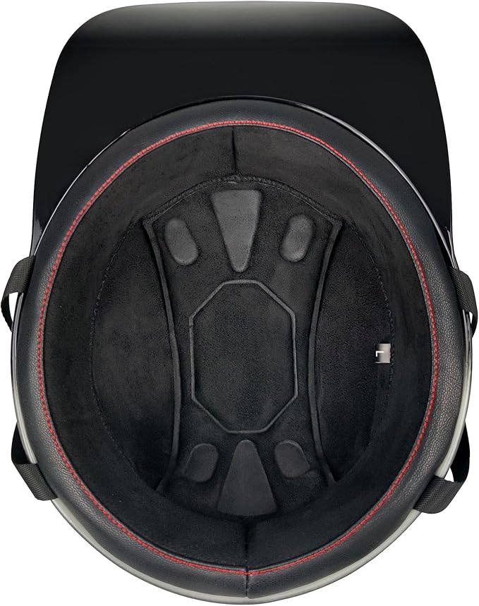 Adult Unisex Black Half Motorcycle Helmet, DOT Approved, for Chopper Moped Scooter Motorbike Electric