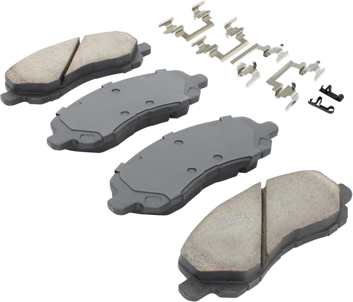 Premium Ceramic Front Brake Pads (1001-0866AC) Compatible with Jeep Compass 2016-2017