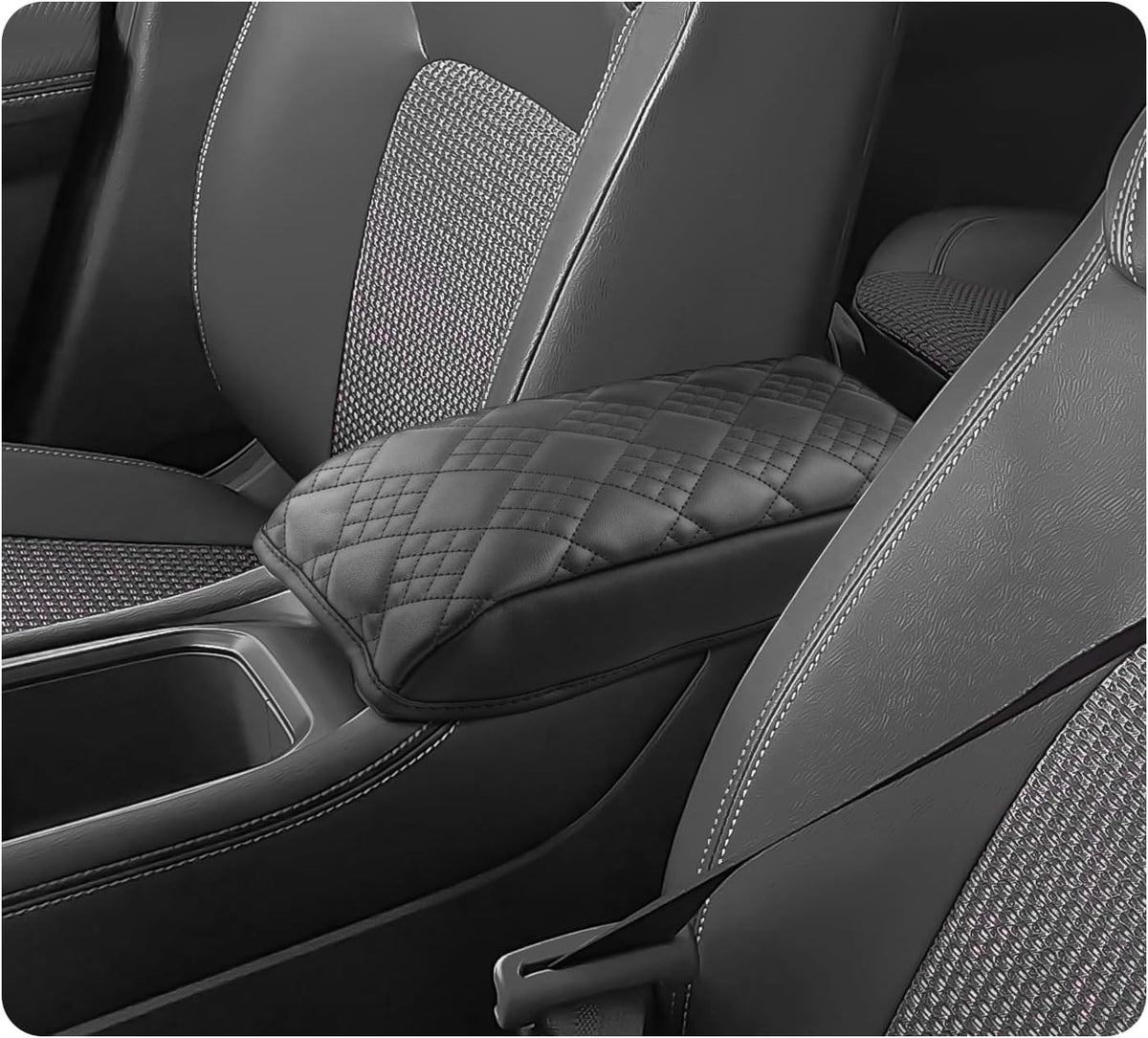 LUWU 2025 Kicks Center Console Cover Compatible with 2025 Nissan Kicks Accessories 2025 Kicks S/SV/SR Armrest Cover Armrest Console Cover (Thick Black)
