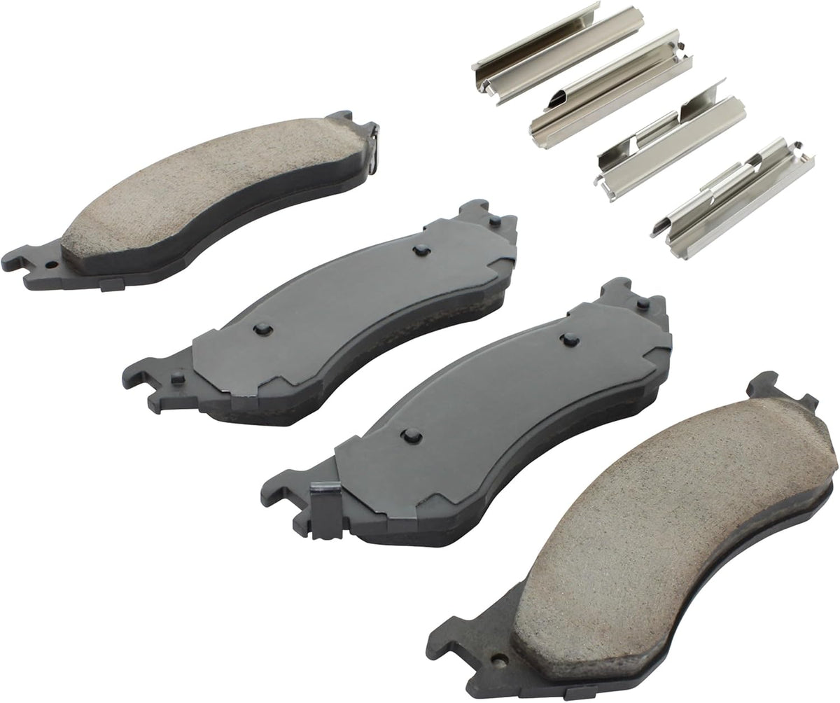Premium Semi-Metallic Front Brake Pads (1001-0702M) Compatible with 1997-2004 Dodge/Ford/Lincoln (B1500/Expedition/F-150/F-150 Heritage/F-250/F-250 HD/Lobo/Navigator/Ram 1500 Van)