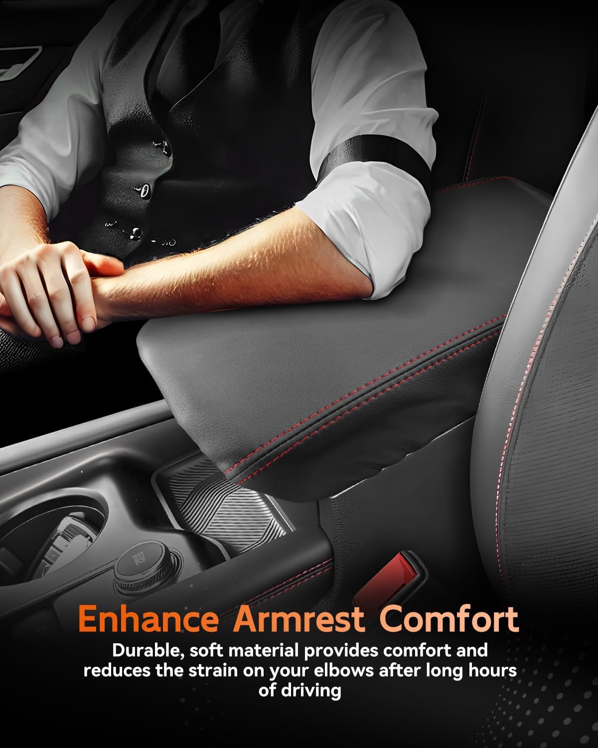CDEFG for 2025 Ford Explorer Center Console Cover Armrest Box Cover for Explorer 2020 2021 2022 2023 2024 2025 Accessories Console Arm Rest Protector