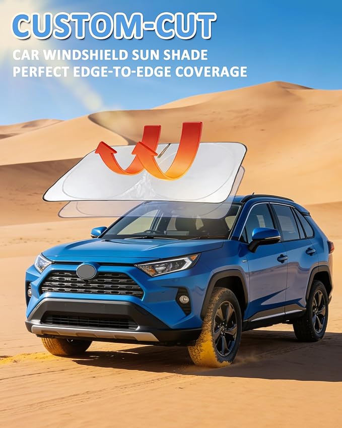 for Model X Windshield Sun Shade Sunshade for Tesla Model X 2016-2024 2025 2026 Windshield Cover Window Shield Protector Sun Visor Tesla Car Accessories Keeps Car Interior Cool