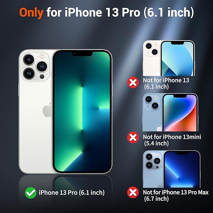 SUPFINE Magnetic for iPhone 13 Pro Case (Compatible with MagSafe) (Military Grade Drop Protection) Slim Translucent Matte Shockproof with Anti-Fingerprint Phone Case,Gray