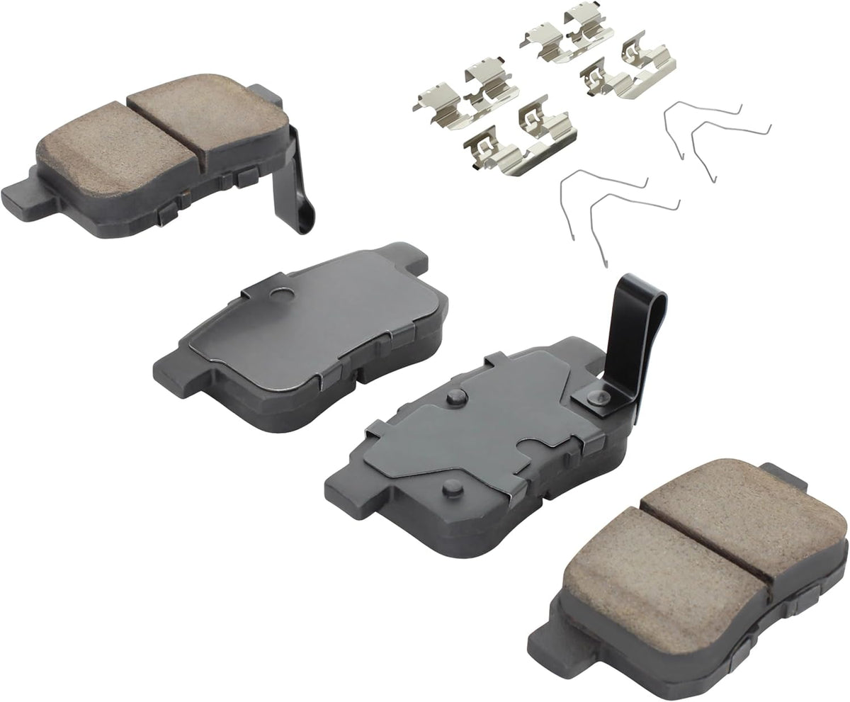 Premium Ceramic Rear Brake Pads (1001-1451C) Compatible with Acura TSX 2011-2014, Honda Accord 2011-2017