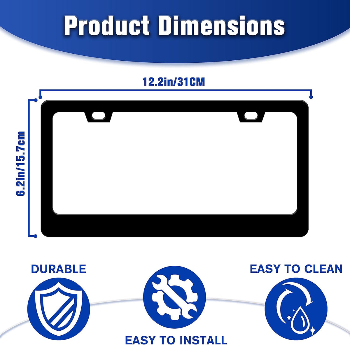 Sugar Skull License Plate Frame Skeleton Flowers License Plate Holders Funny Stainless Steel Auto Accessory Bracket 2 Hole with Screws Universal Us Car License Plate Frames 6x12 Inch for Women Men