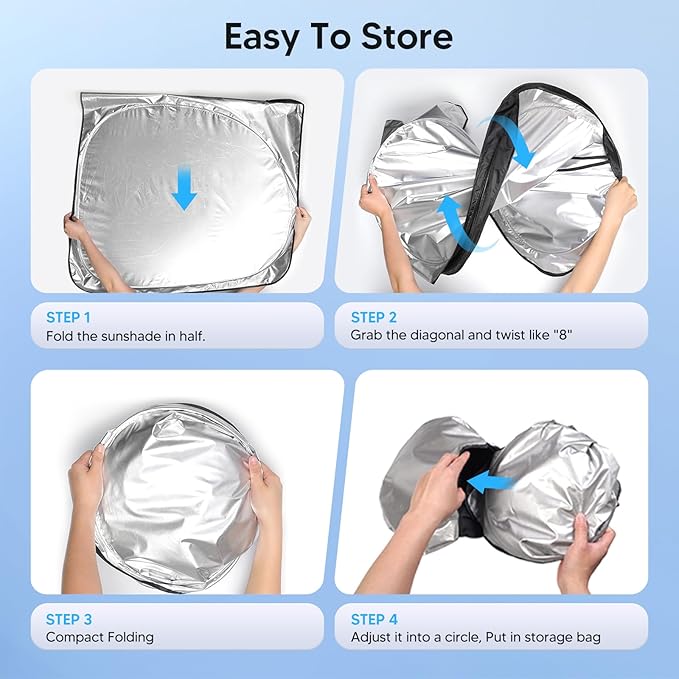 KUST Windshield Sun Shade for Kia Telluride 2020 2021 2022 2023 2024 2025 Accessories Window Sunshade Sun Protector Foldable Block UV Rays Keep Car Cooler