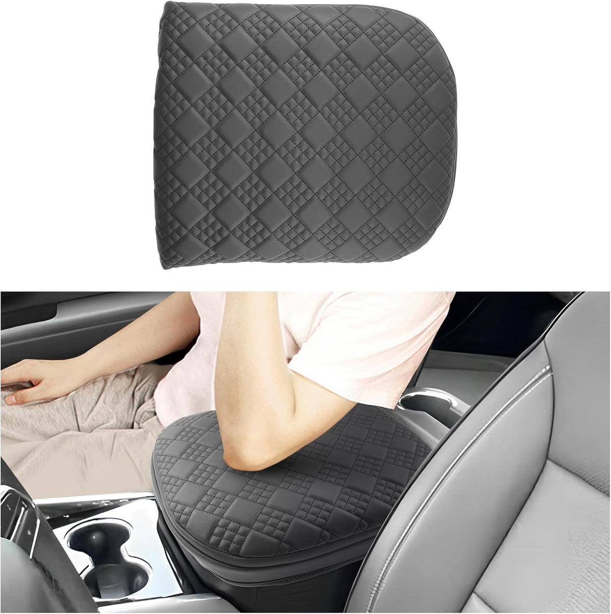SXCY for 2025 Chevy Tahoe Suburban Armrest Cover Pad for 2025 Chevrolet Tahoe Accessories 2025 Tahoe Suburban Center Console Cover 2025 Tahoe Middle Console Cover Add Soft Cotton Cushion (Added-Pad)