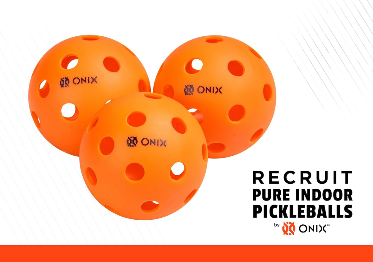 Onix Recruit Indoor Ready to Play Superior Welding Design Pickleball Ball