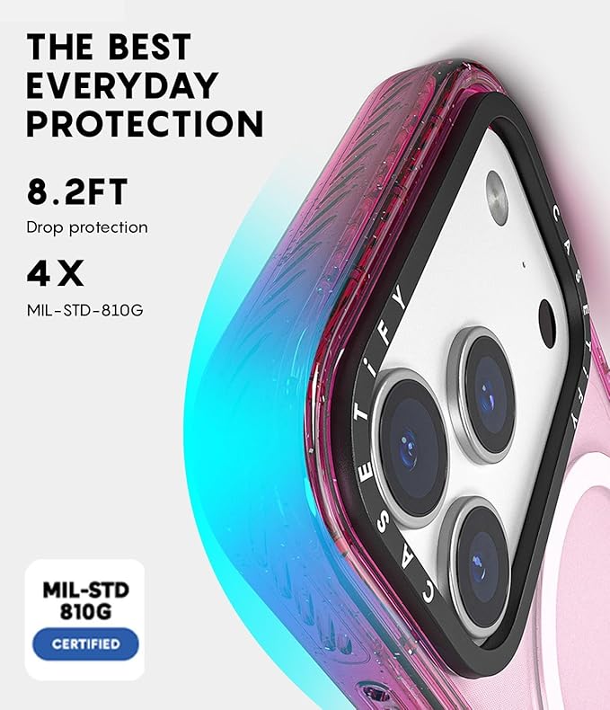 CASETiFY Impact iPhone Air Case [Slim/Compatible with Magsafe / 8.2 ft. 4X Military Grade Drop Protection] - Sea Shore - Clear Black