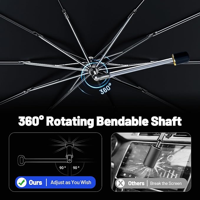 Car Windshield Sun Shade for Ford Escape 2013-2019 –[Reflective Coated Fabric] Sunshade Umbrella for Front Window, Car Shades Sun Visor Keep Car Cool and Protects Interior, 1:1 Exact Fit