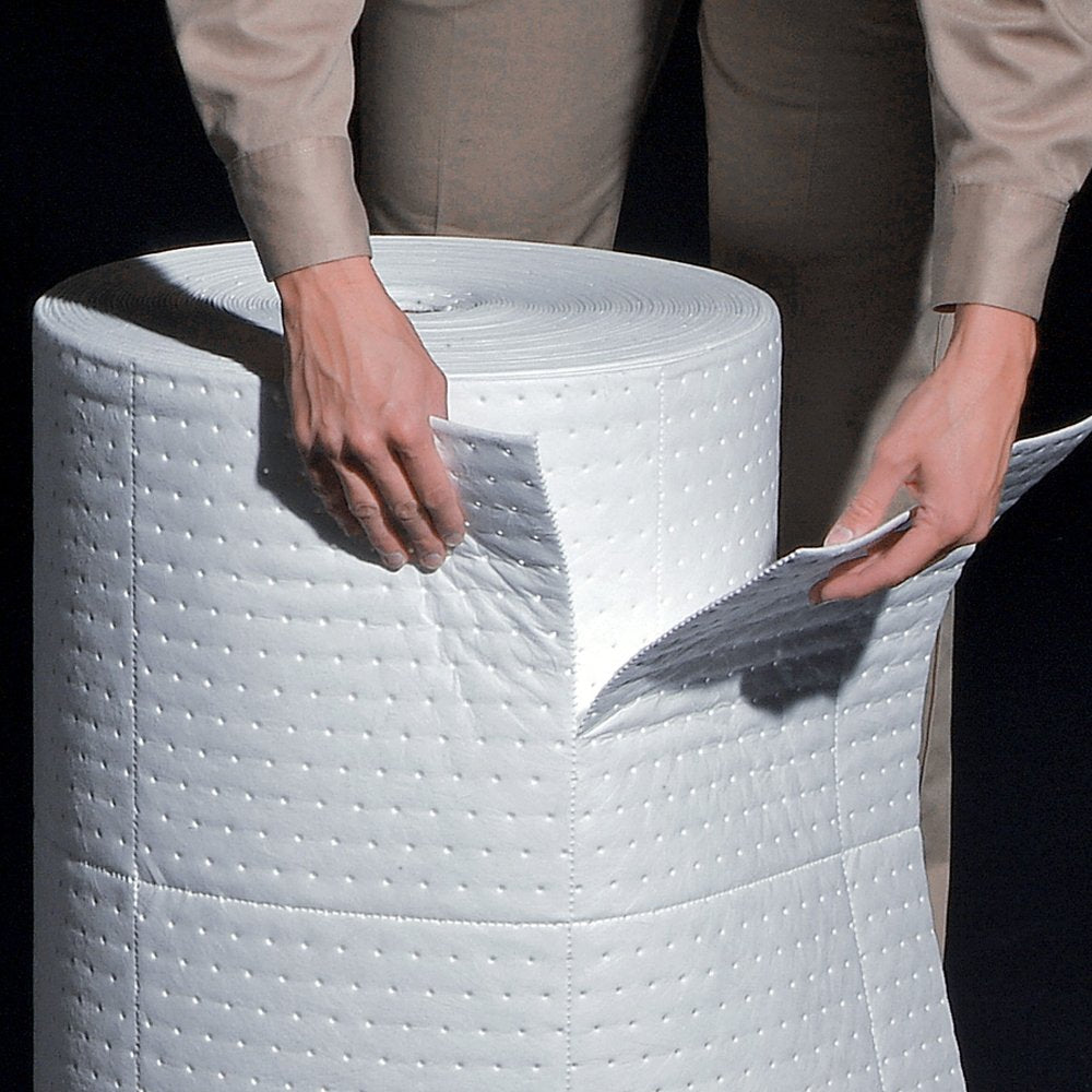 PIG Oil-Only Absorbent Mat Roll | Heavyweight | Absorbs 32.4 gal per roll | 150' L x 24" W | MAT424