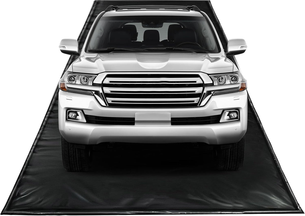 Garage Car Floor Mat, Containment Mat (Black) for Snow & Mud & Rain(7ft 9in x 18ft)