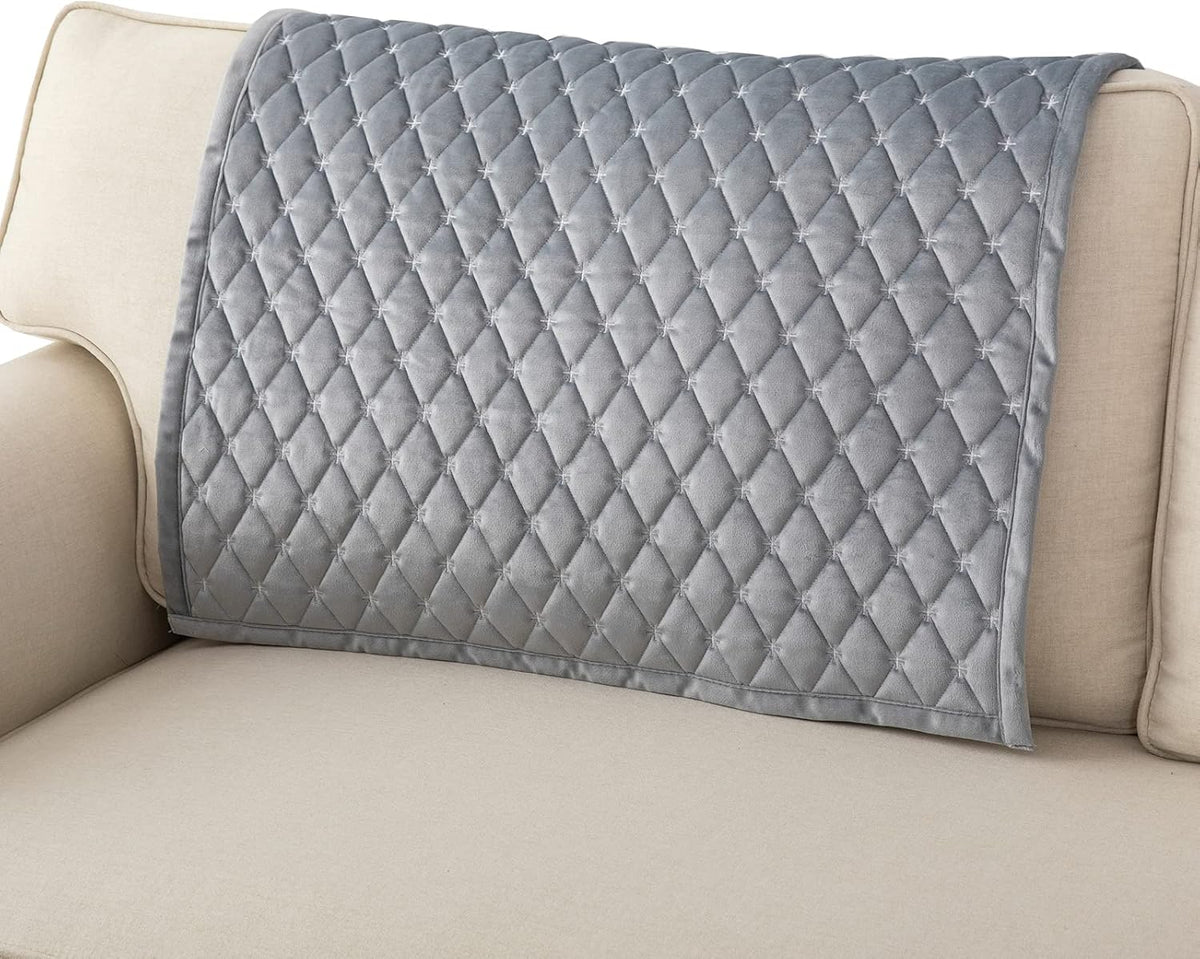 Eismodra Couch Cover,Sectional Couch Covers,Sofa Covers for 3 Cushion Couch,Anti-Slip Sofa Slipcovers for Dogs Cats Kids Loveseat Recliner L Shaped Armrest Backrest,Light Gray 36''x36''(Only 1 Piece)