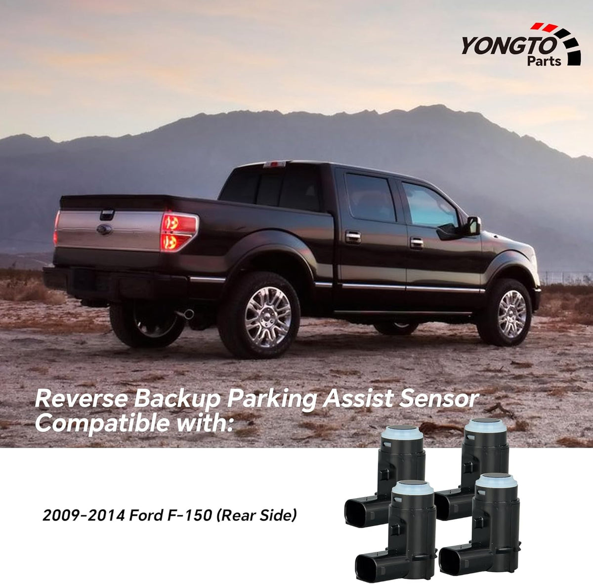 9L3Z-15K859-D 4Pcs Reverse Backup Parking Assist Sensor Compatible with Ford F-150 2009-2014 Replace OE 9L3Z15K859C