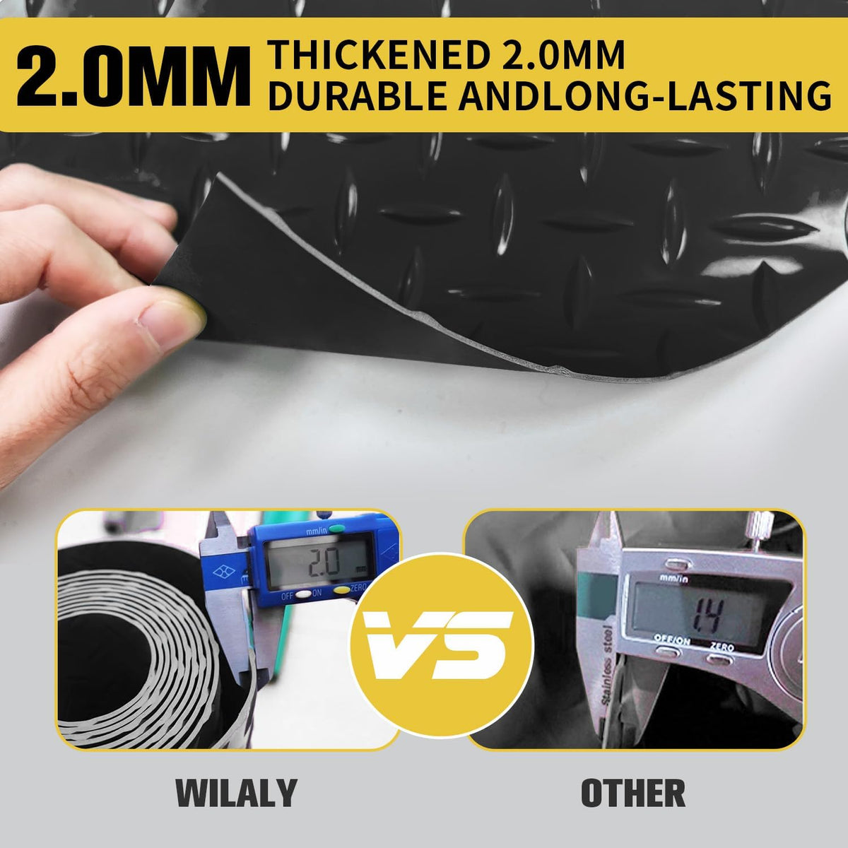 Premium Garage Floor Mat, Commercial Grade Heavy Duty Parking Mat for Garage Floor, Golf Cart Parking, Water/Stain Resistant Floor Runner (Black Diamond, 8 x 13 Feet)