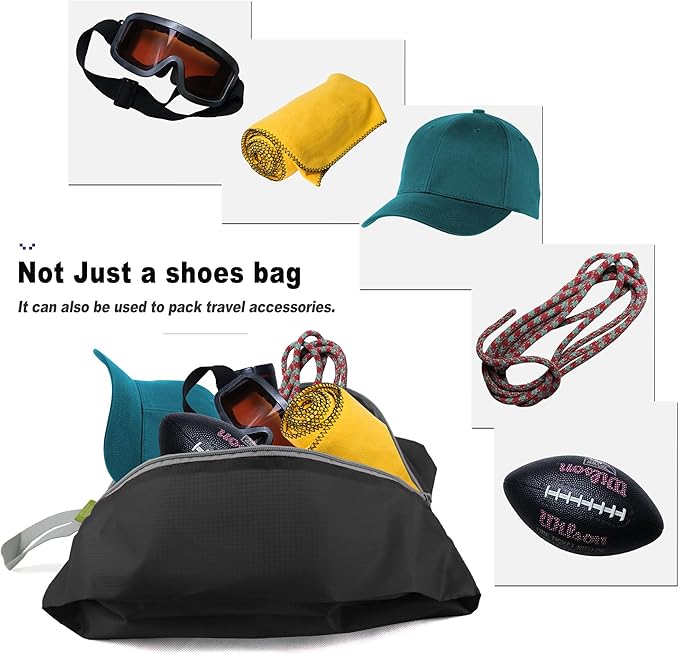 BeeGreen Colorful Dance Shoe Organizer Bags - 6 Pack with Zipper Closure and Handle, Portable Nylon Shoe Bags for Storage, Men's and Women's Travel Gifts