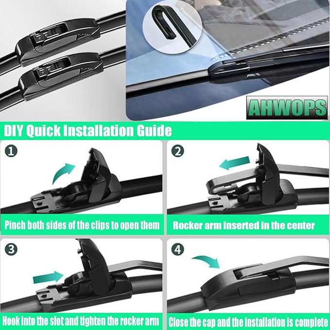 3 Wiper Front and Rear Wiper Blades for 2009-2020 Dodge Journey, OE Original Style (24″/19″ Front/12″ Rear) For My Car