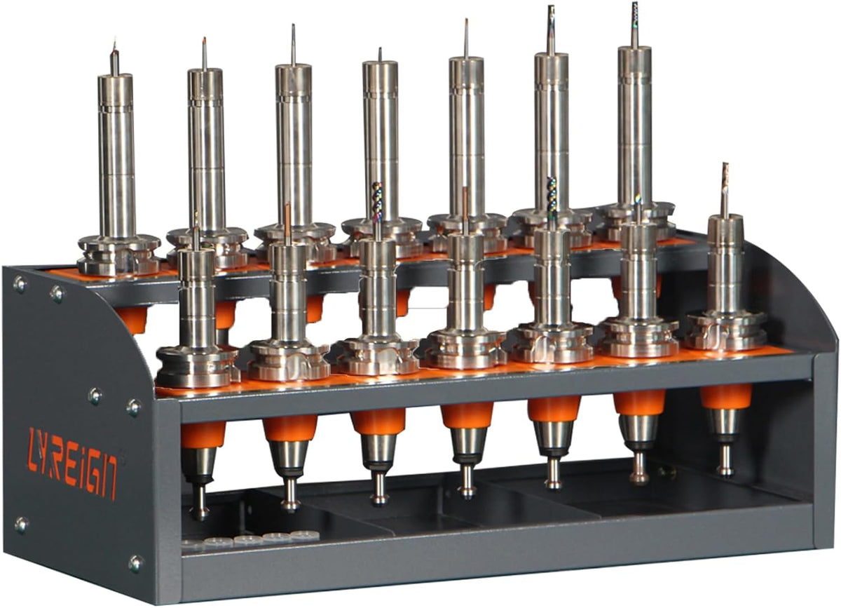 BT50 CNC Tool Rack, CAT50 CNC Tool Storage Rack Placed on The Desktop, Small CNC Tool Cabinet, CNC Tools Cart for Workshop Storehouse Airplane Car Furniture Make