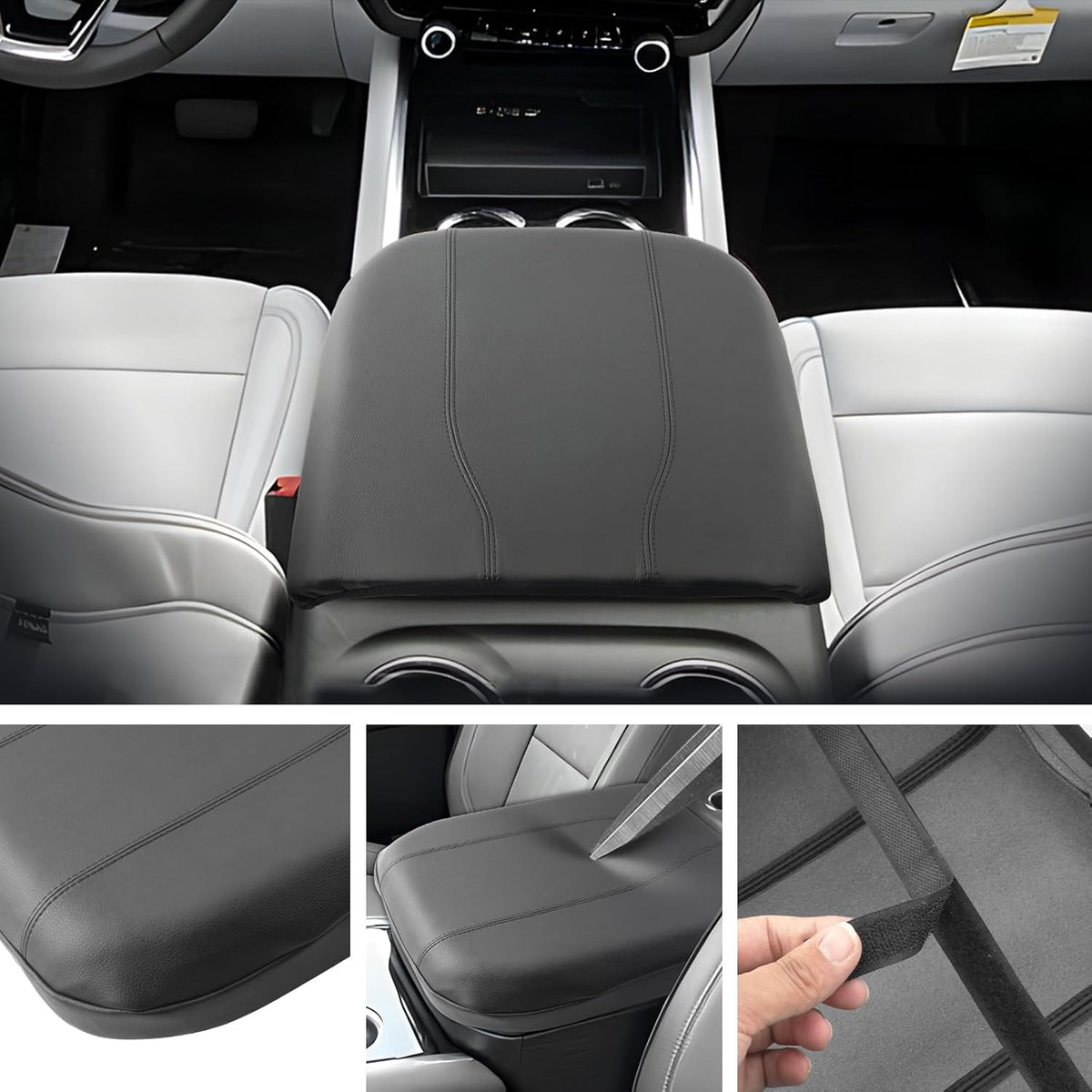 SXCY for 2025 Chevy Tahoe Suburban Armrest Cover for 2025 Chevrolet Tahoe Accessories 2025 Tahoe Center Console Cover 2025 Tahoe Suburban Middle Console Cover (Thin Cover)