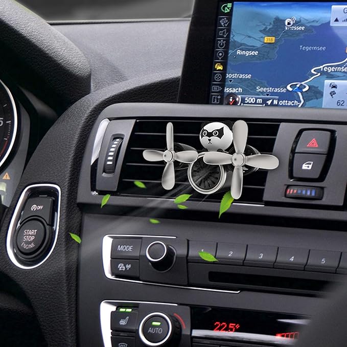 Pilot Car Air Freshener, Cute Duck Car Vent Clip Air Freshener Automotive Air Outlet Fan Diffuser, Automotive Interiors Vent Decoration (Dog)