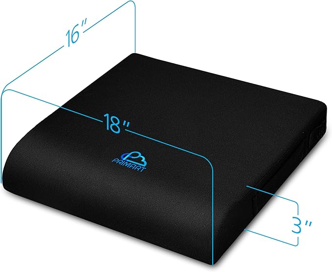 Premium Large Gel Seat Cushion, Memory Foam Seat Cushion for Recliner, Wheelchair, Office Chair, Car, Floor, Dining Chair, Sciatica, Coccyx, Back Pain & Pressure Sore Relief, Design with Ventilation