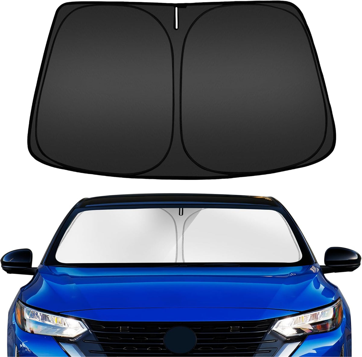 ARISMOTOR Windshield Sun Shade for Ni-ssan Sentra Sedan 2020-2025, Custom Fit Foldable Front Window Sunshade Sun Visor Protector, Block UV Rays Keep Your Car Cooler