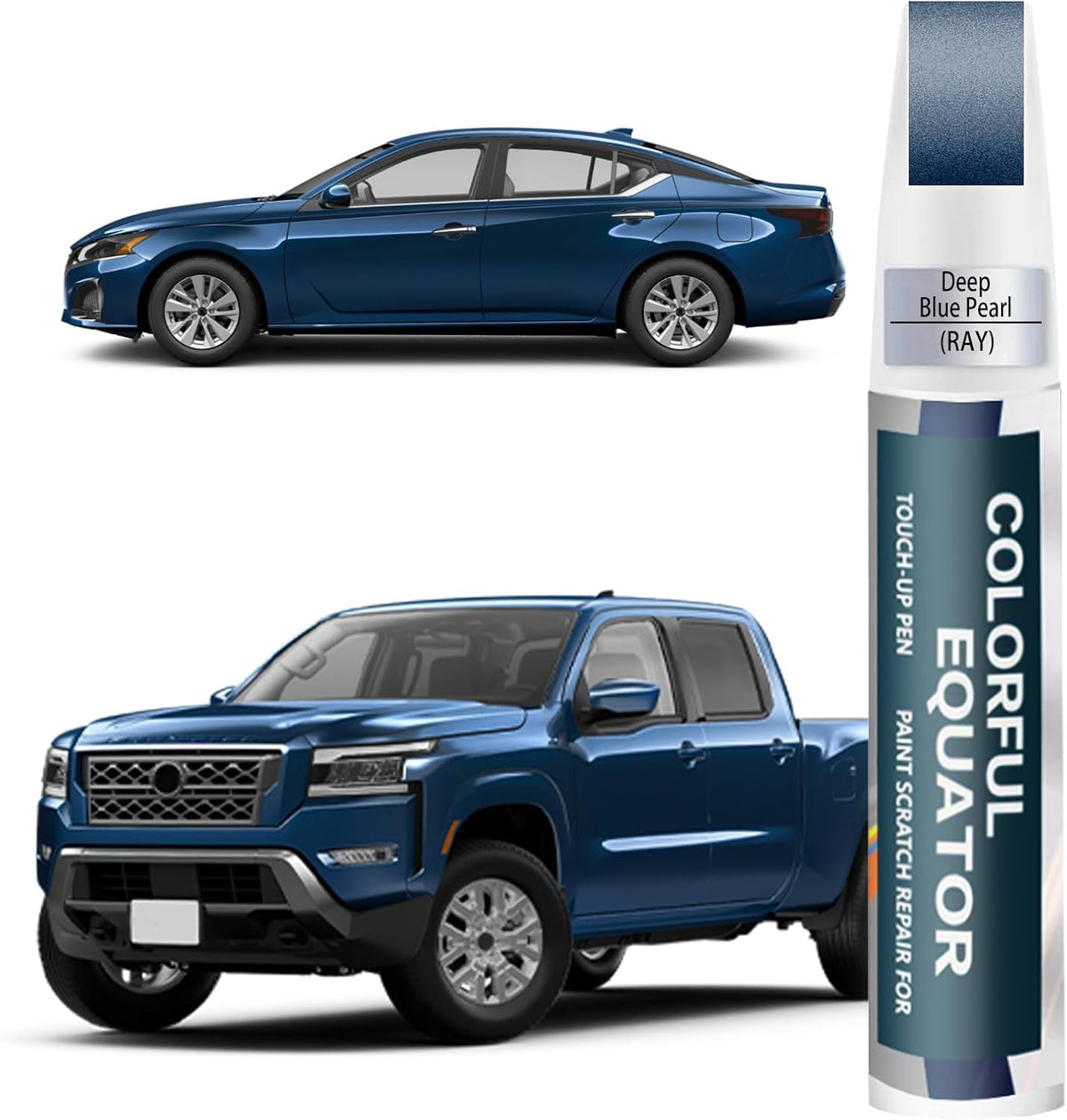 RAY Deep Blue Pearl Touch Up Paint for Nissan, Car Paint Pen Scratch Repair Two-In-One Touch Up Paint, Premium Car Scratch Remover for Deep Scratches