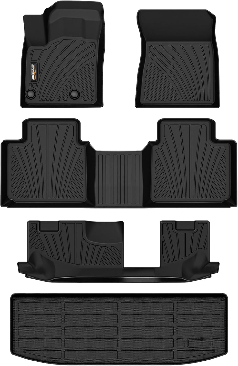 Binmotor-Floor Mats & Cargo Liner for Mitsubishi Outlander 2022-2024 2025 SE丨SEL丨ES 丨SE 丨 Launch Edition丨Platinum Edition (Excludes PHEV and Sport Versions), All Weather Outlander Accessories