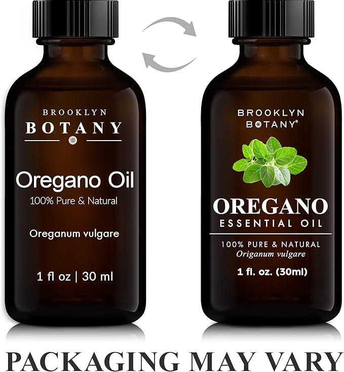 Brooklyn Botany Oregano Essential Oil - 100% Pure and Natural - Premium Grade Oil with Dropper - for Aromatherapy and Diffuser - 1 Fl Oz