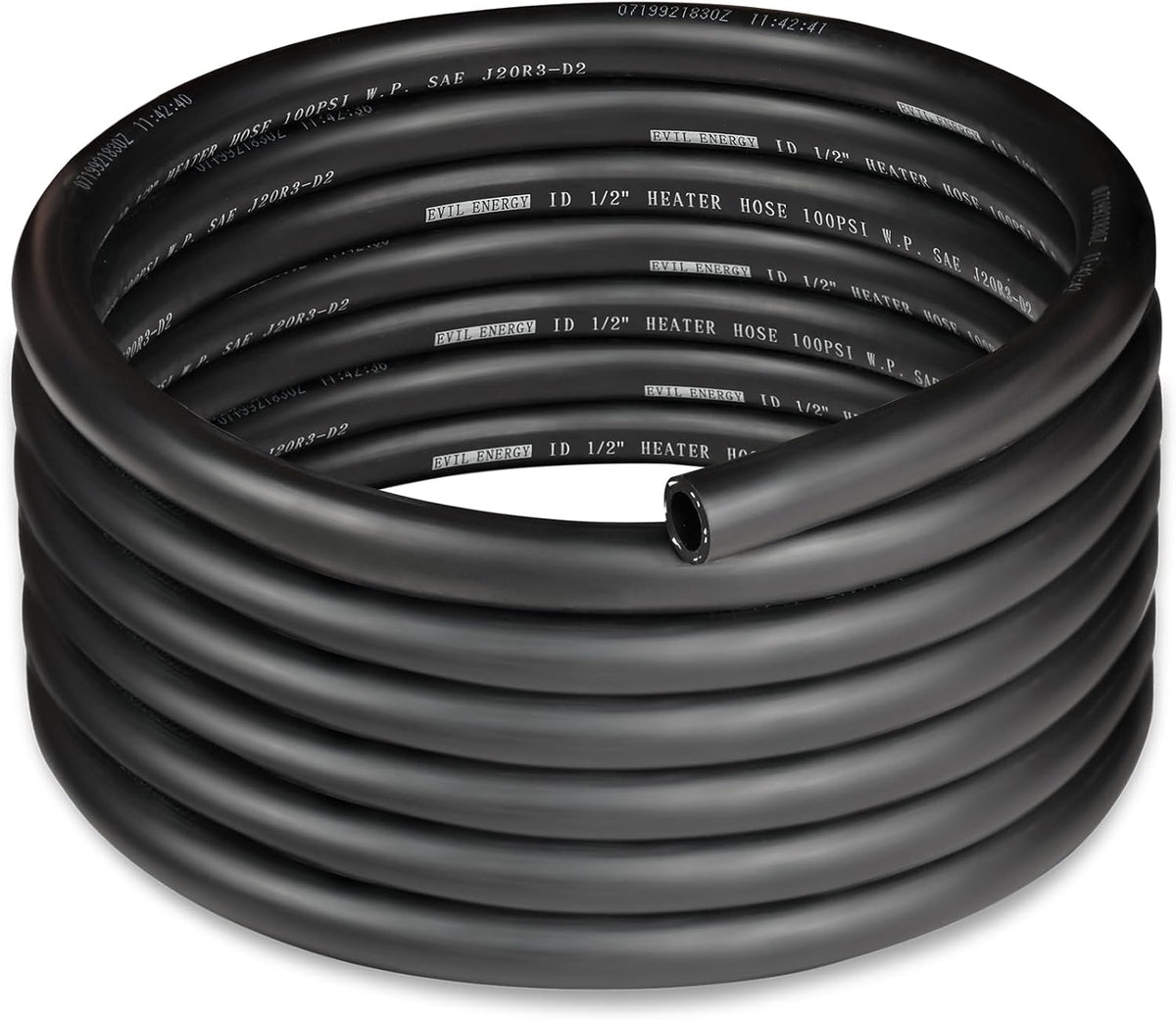 EVIL ENERGY 1/2" Heater Hose Coolant Radiator Straight 100PSI SAE 20R3 15FT Black