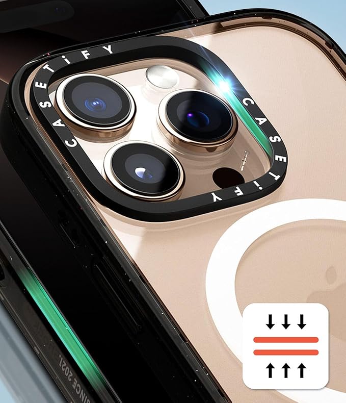CASETiFY Impact Case for iPhone 16 [Slim / 8.2 ft. 4X Military Grade Drop Protection/Compatible with Magsafe] - Pink Pastel Cute Floral - Clear Black