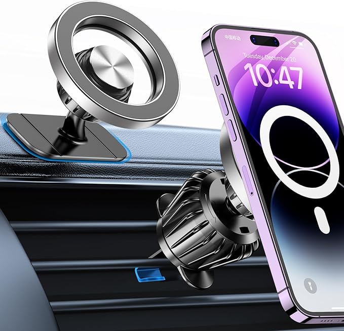 Kaistyle for Magsafe Car Mount【20 Strong Magnets】Magnetic Phone Holder for Car Phone Holder Mount Dash【360°】Cell Phone Holders for Your Car Accessories for Women Men iPhone 16 Pro Max 15 14 13 12 Plus