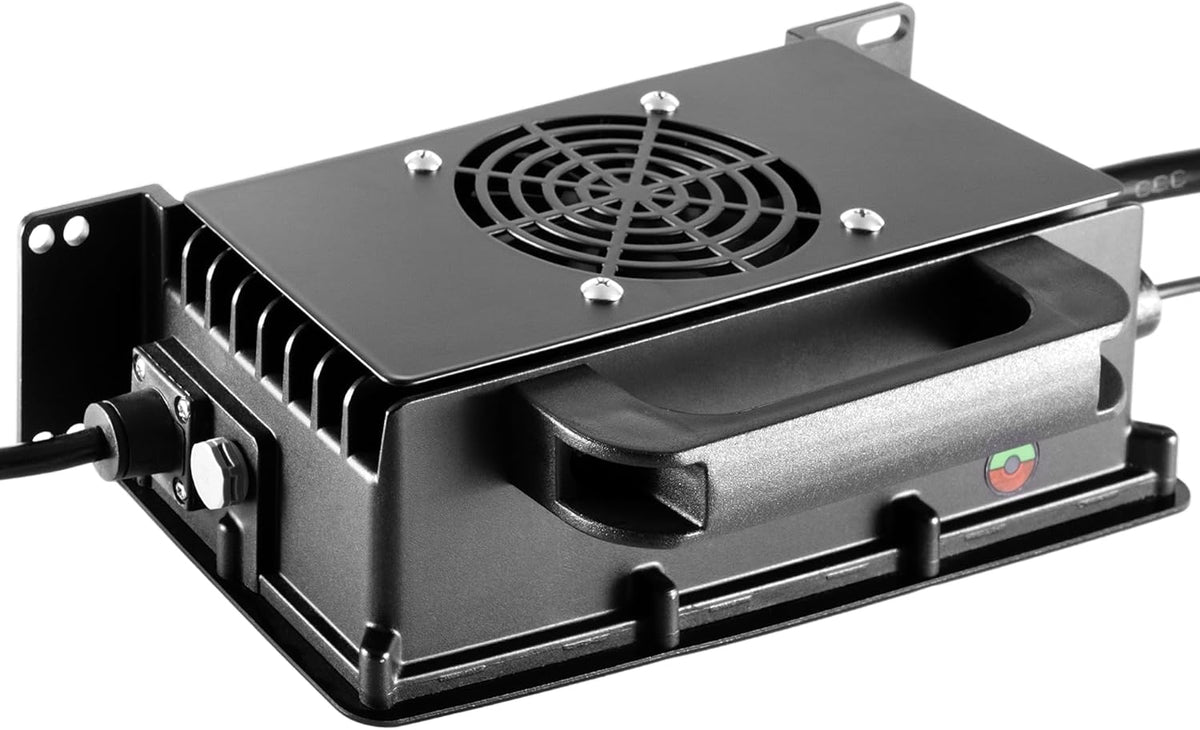 1400W Lead Acid Battery Charger 48 Volt 15 AMP 3-Pin Round Plug Club Car DS and Precedent Golf Carts