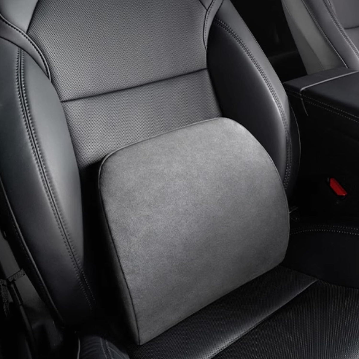 Lumbar Support Pillow Ergonomic Memory Foam Lumbar Pillow for Lower Back Pain Relief - Back Cushion for Driving, Chair Support for Car, Office & Gaming Chairs (Black, 1PC)
