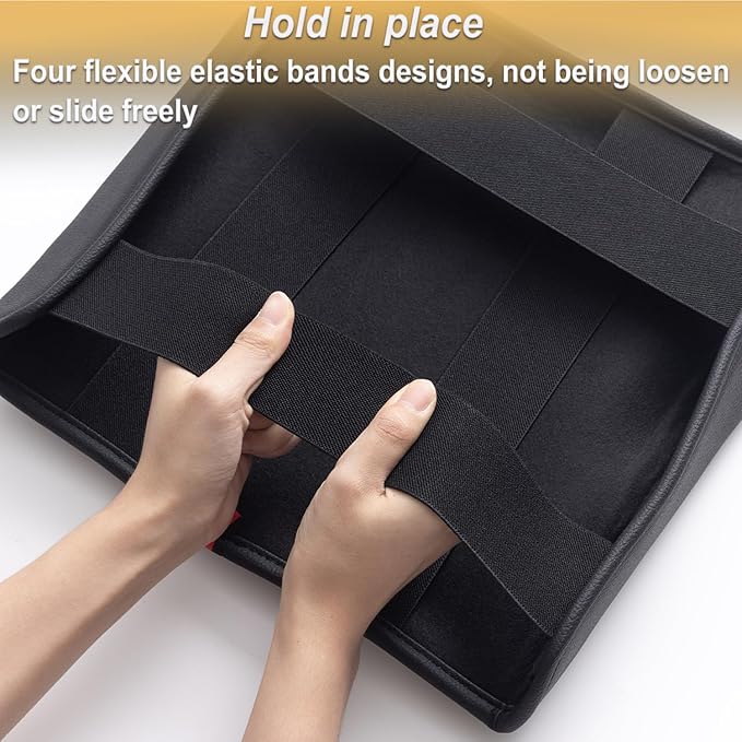 PIMCAR Center Console Cover for 2021-2025 2026 Ford F150, 2022-2026 F150 Lightning Work Surface Console Armrest Cushion Leather Protector Interior Accessories (Only fit for Work Surface Console)
