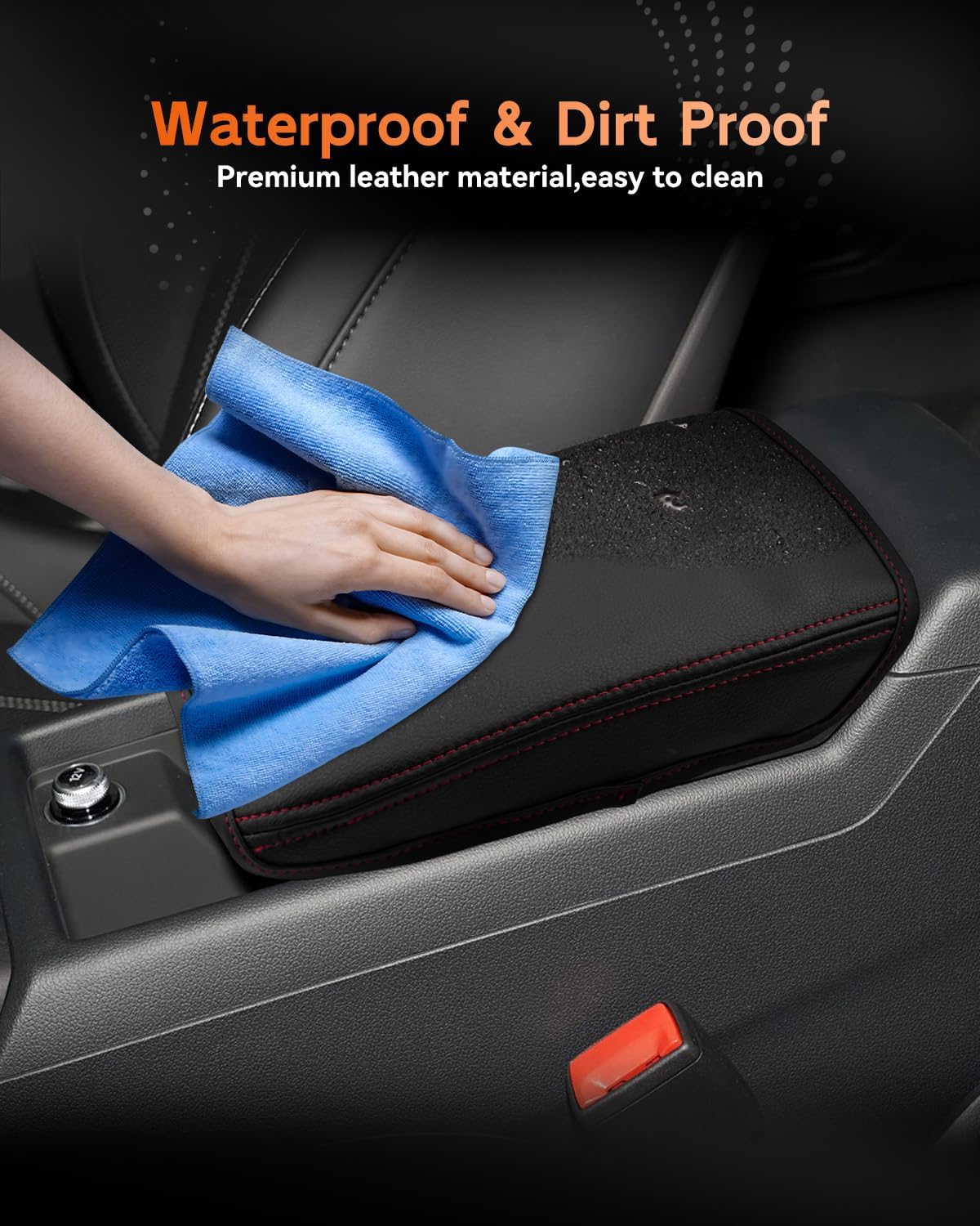 CDEFG for 2017-2025 Audi A4 Center Console Cover Armrest Box Cover for A4 (Premium, Premium Plus, Prestige) 2020 2021 2022 2023 2024 2025 Accessories Console Arm Rest Protector