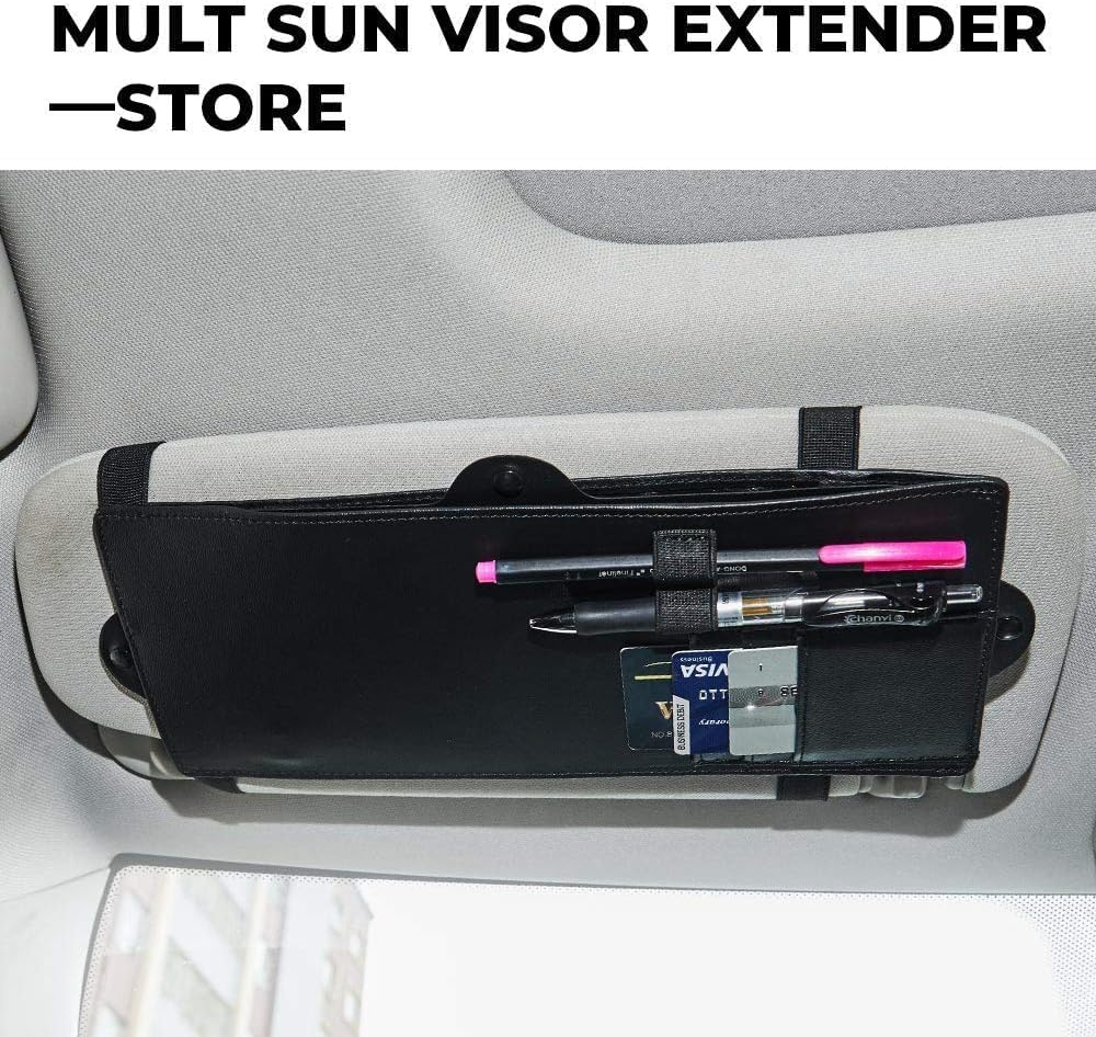 JoyTutus Car Sun Visor Sunshade Extender, Adjustable Sun Visor Protects from Anti-Glare, UV Rays Blocker Window Windshield Sunshade Extender for Car SUV