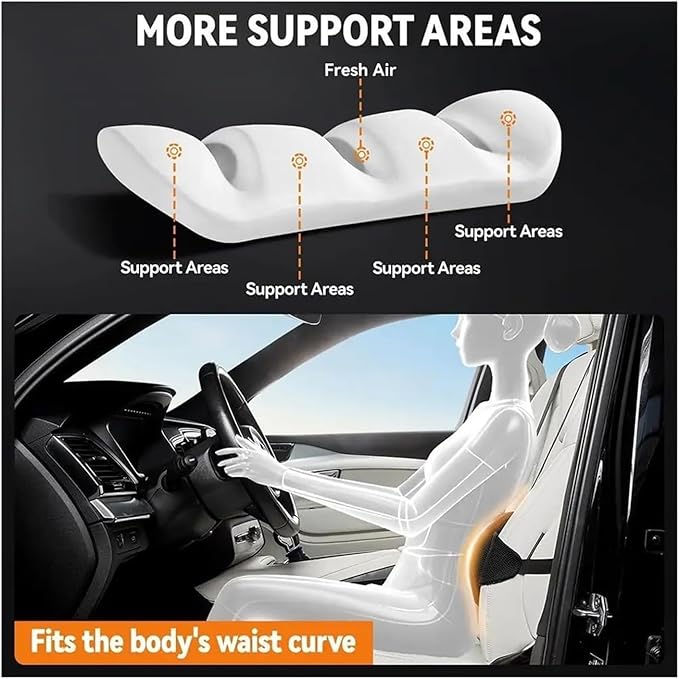 1 Piece Automotive Seat Lumbar Support Pillow for BMW X3 2018 2019 2020 2021 2022 2023 2024 2025 2026, Driving Lower Back Cushion Ergonomic Orthopedic Posture Rest