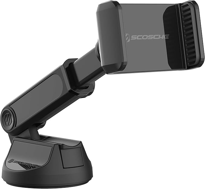 Scosche UH4WDEX2-SP Extendo Mount Car Phone Holder Windshield / Dashboard | StickGrip Base | Telescoping Adjustable Arm | Black