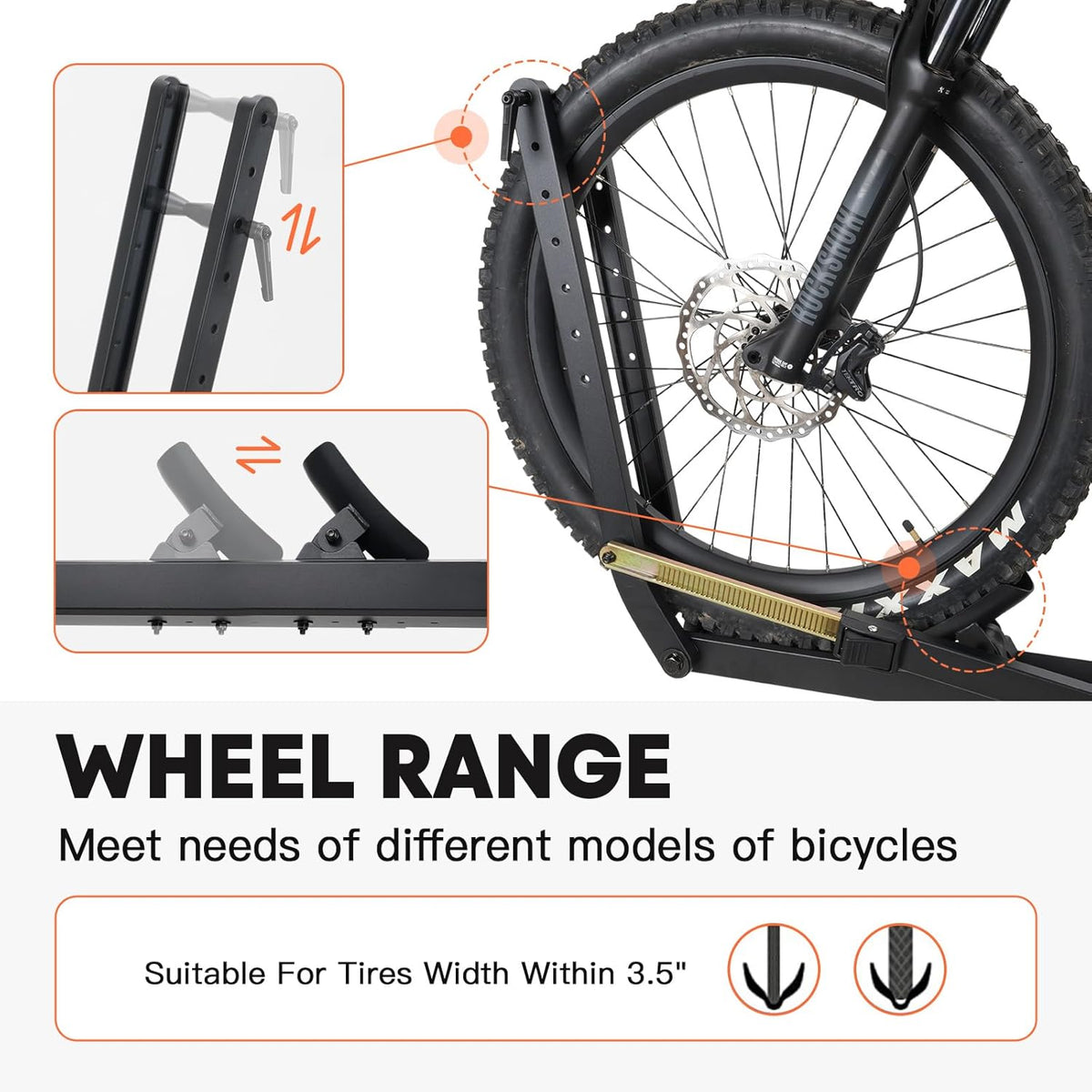 MagRack X2 Hitch 2 Ebike Rack, 150 lbs Capacity Electric Bike Carrier with 2 Arms, Foldable Bike Racks for Tow Hitch Up to 3.5-in Fat Tire 2" Receiver w/Lock