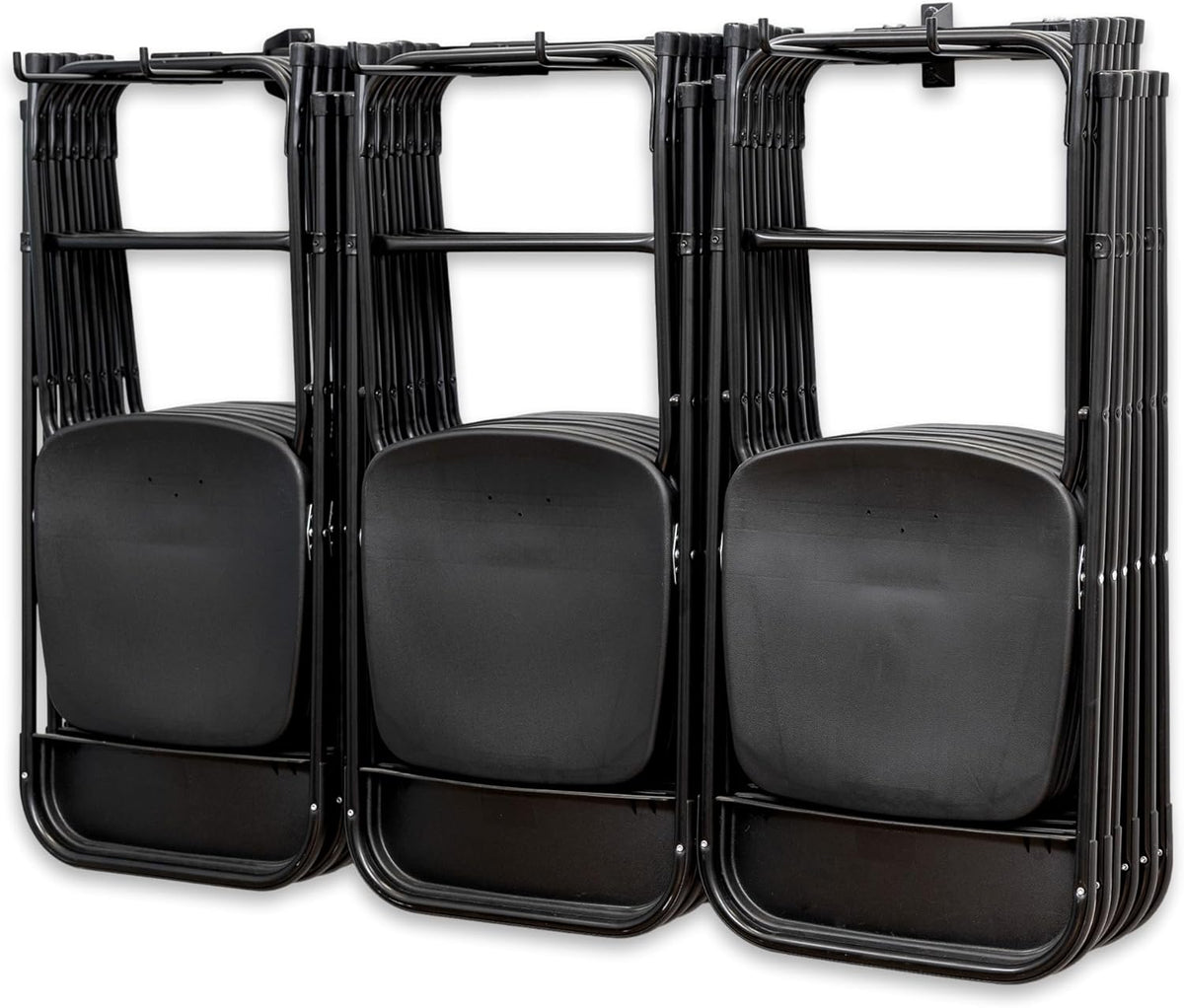 StoreYourBoard Chair Storage Rack Triple – Heavy Duty Folding Chair Rack for Home & Garage Organization, Holds 300 lbs, Chair Hangers for Folding, Patio, Beach & Camping Chairs